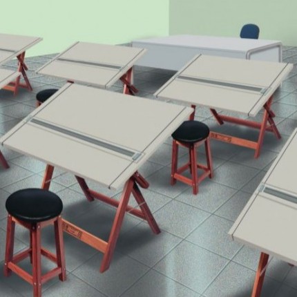 mesas para desenho sala de aula